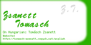 zsanett tomasch business card