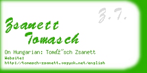 zsanett tomasch business card